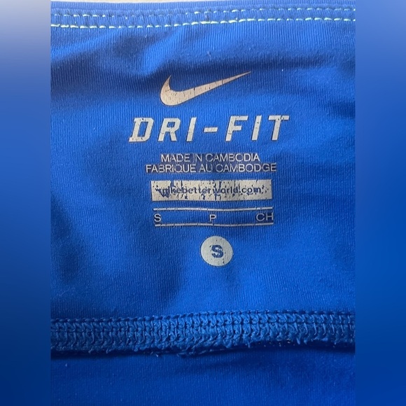 Nike Dri-Fit Women’s Blue Cropped Running Leggings w Pockets Size Small - Picture 4 of 16